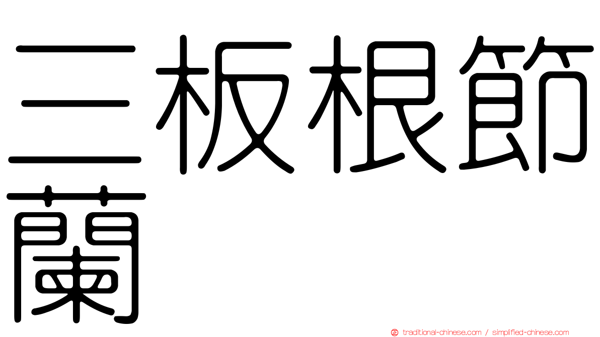 三板根節蘭
