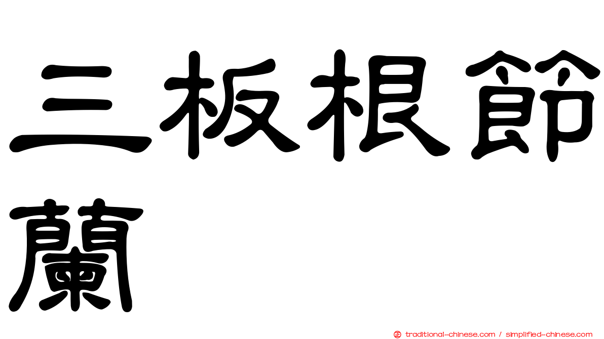 三板根節蘭