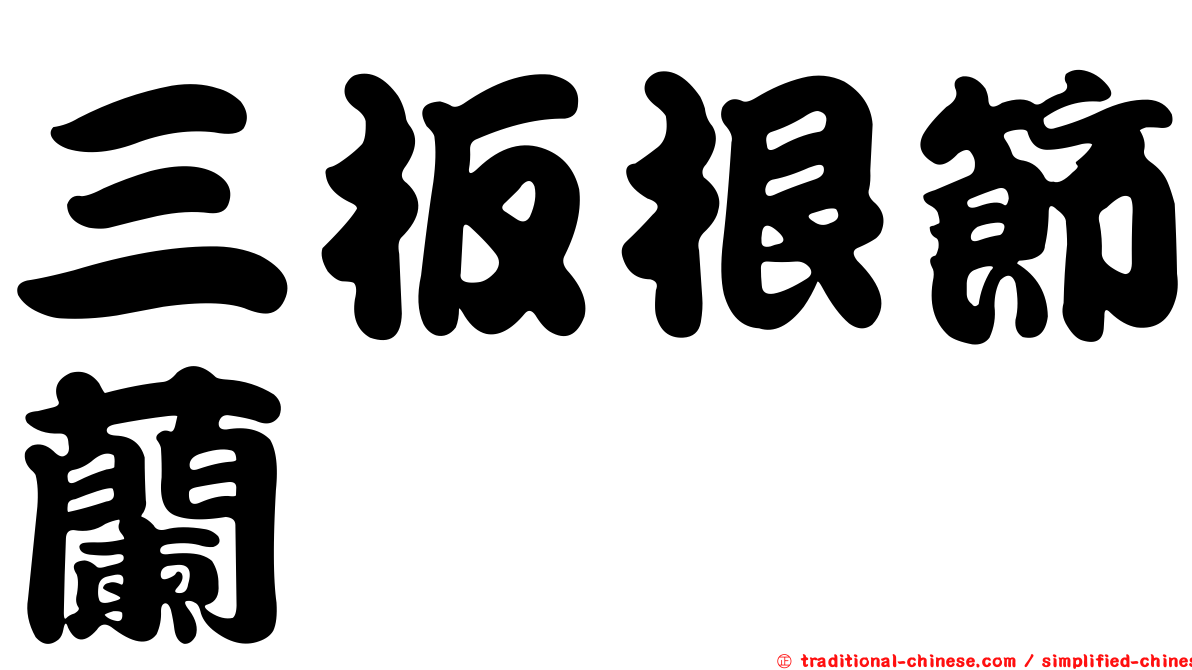 三板根節蘭