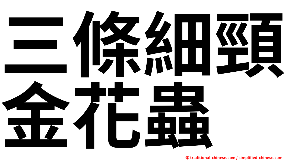 三條細頸金花蟲