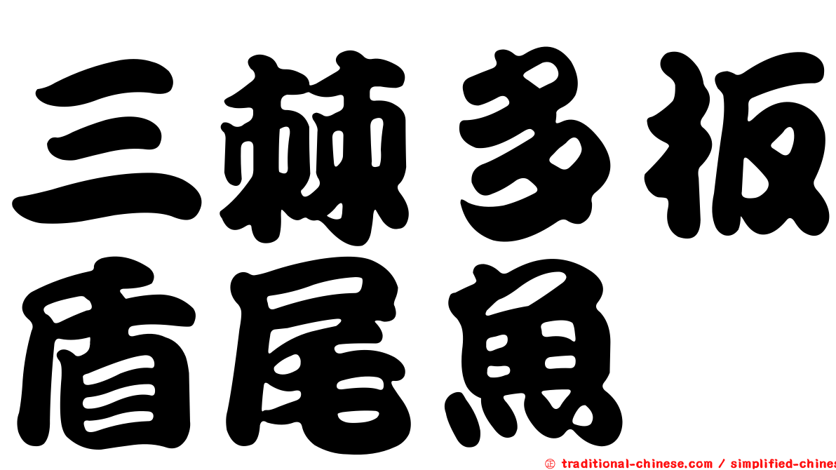 三棘多板盾尾魚