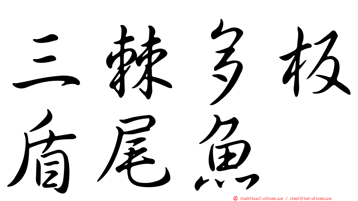 三棘多板盾尾魚
