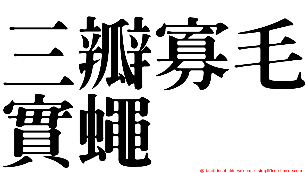三瓣寡毛實蠅