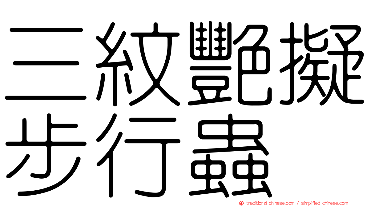三紋艷擬步行蟲
