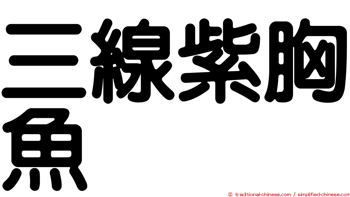 三線紫胸魚