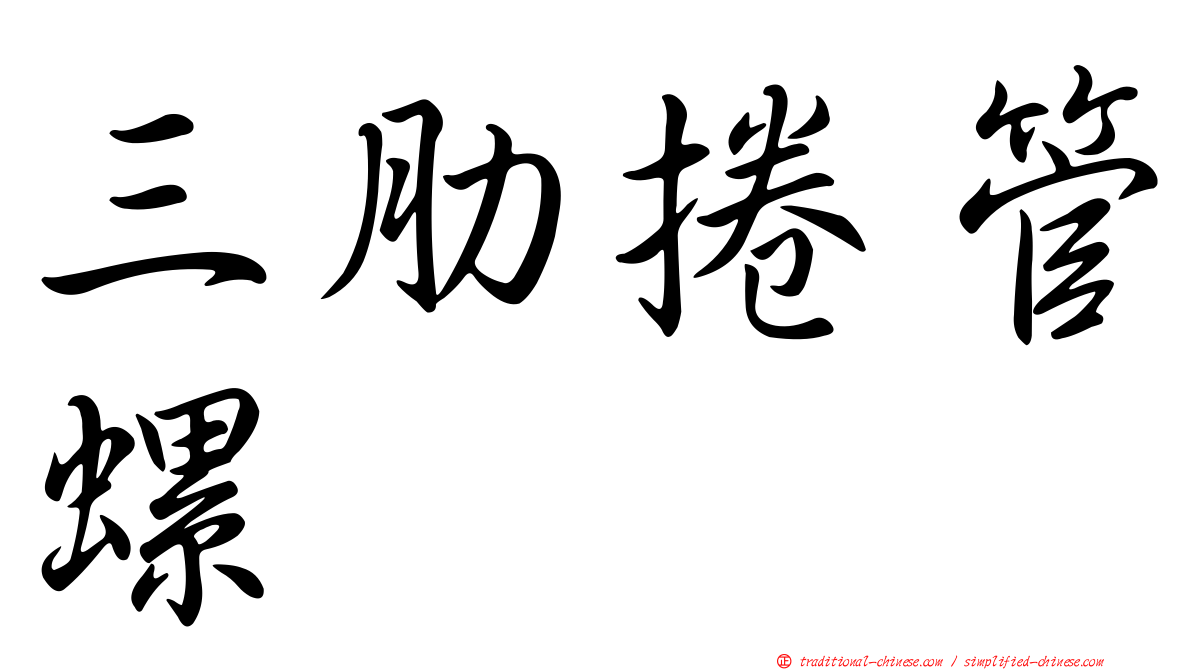 三肋捲管螺