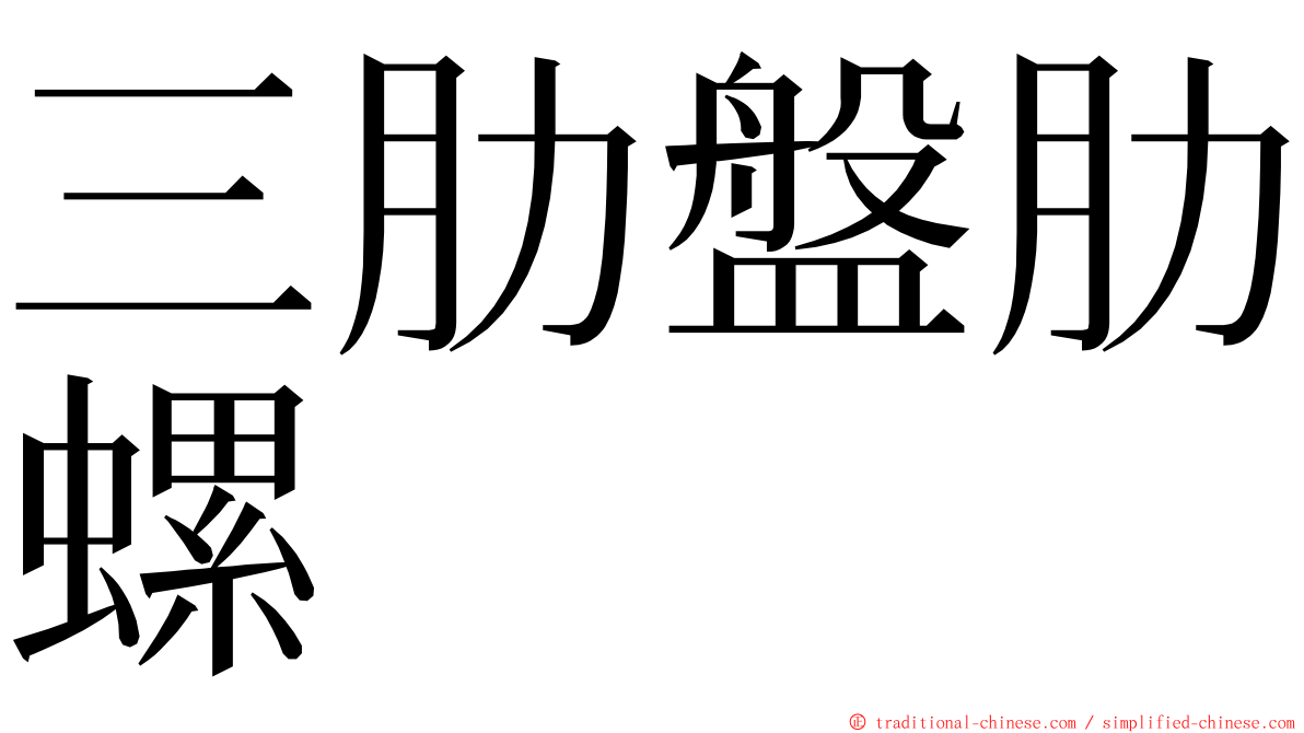 三肋盤肋螺 ming font