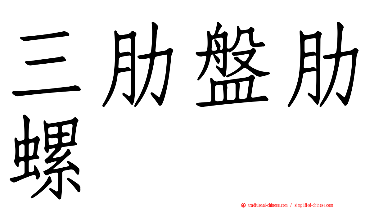 三肋盤肋螺