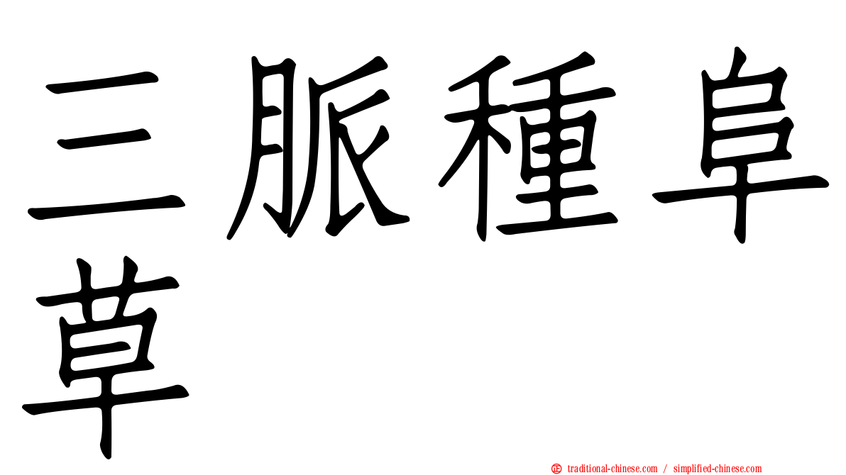 三脈種阜草