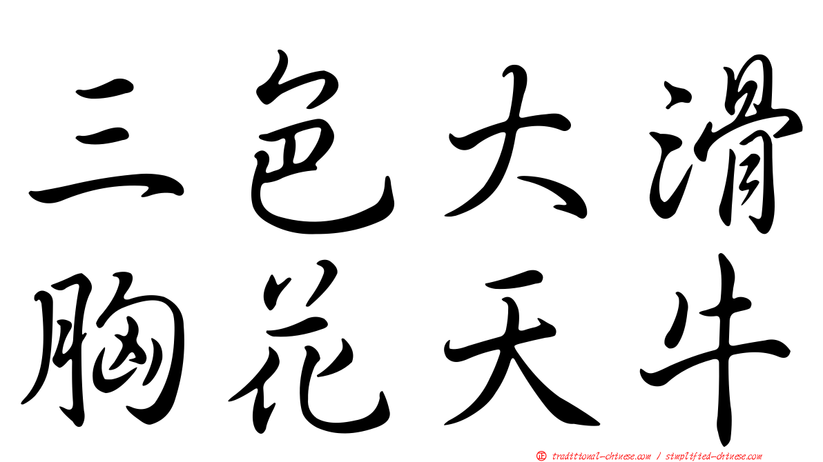 三色大滑胸花天牛