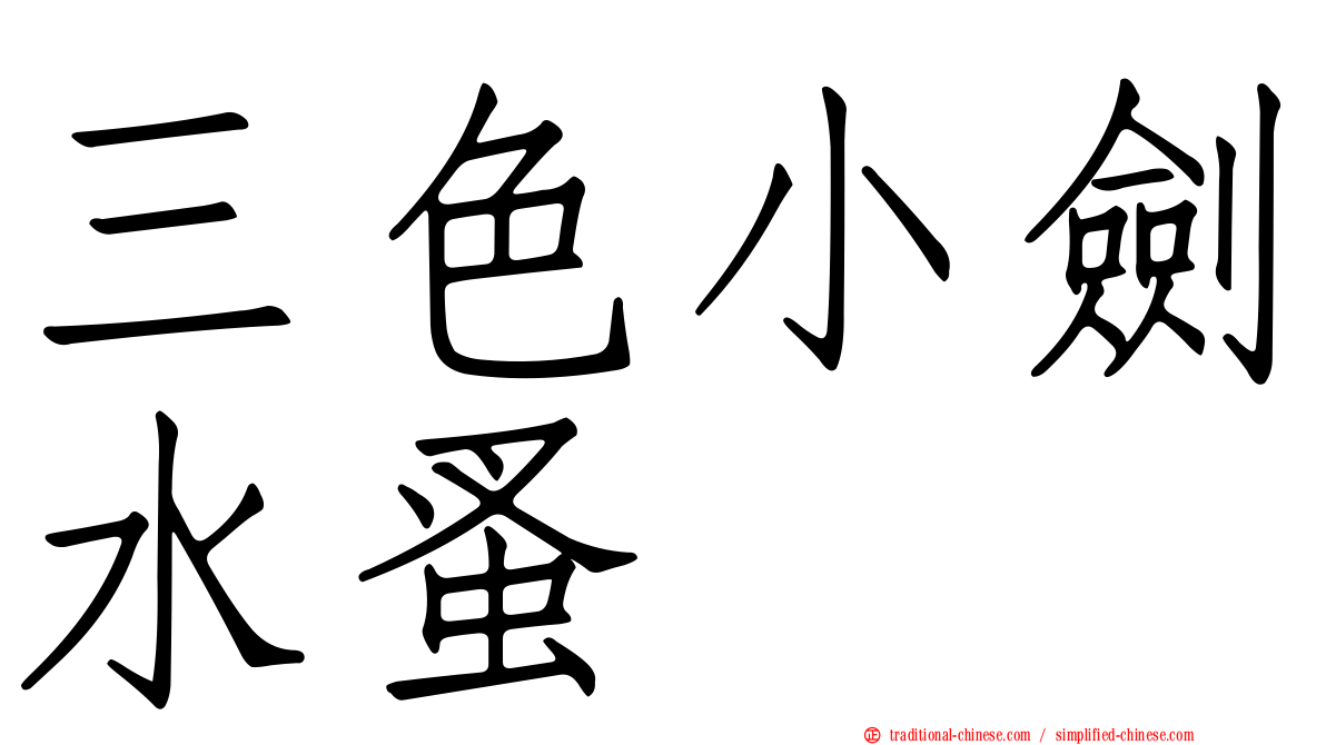 三色小劍水蚤