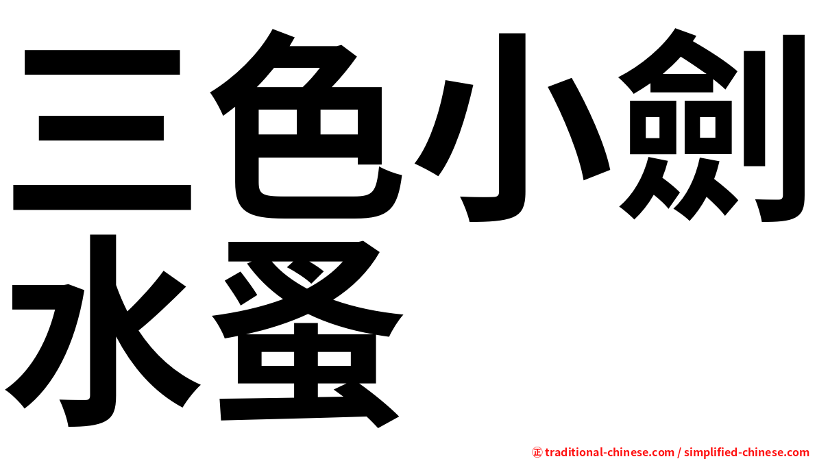 三色小劍水蚤