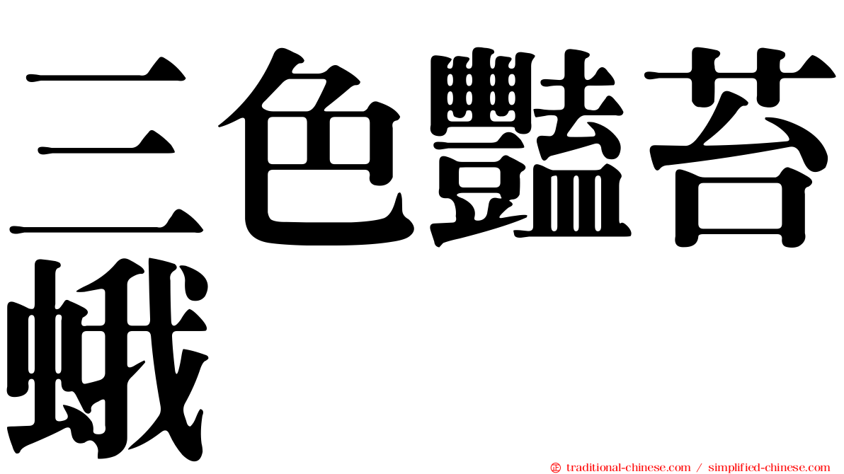 三色豔苔蛾