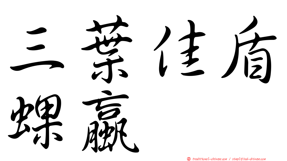 三葉佳盾蜾蠃