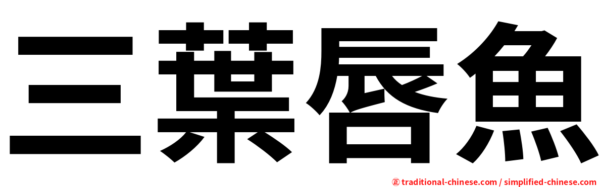 三葉唇魚