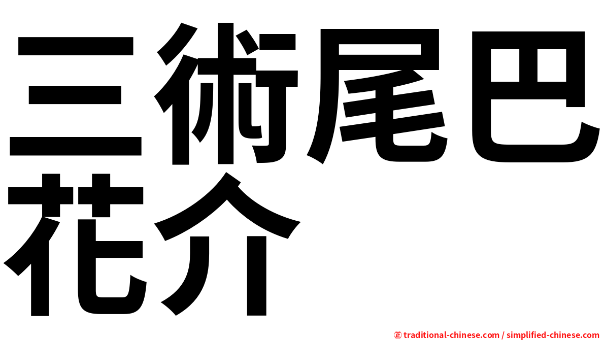 三術尾巴花介