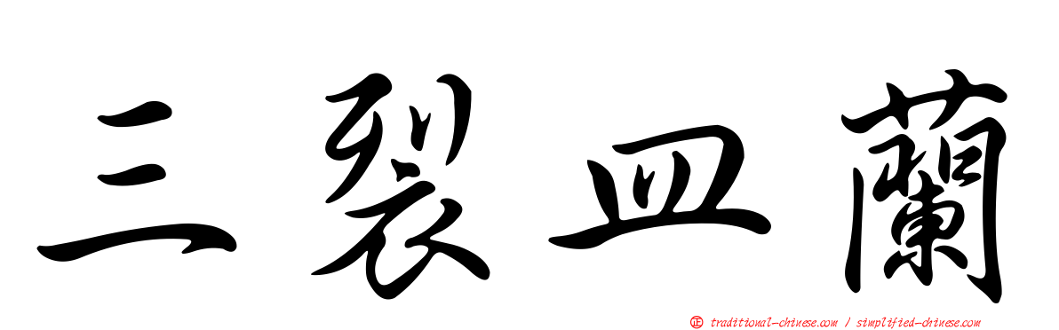 三裂皿蘭