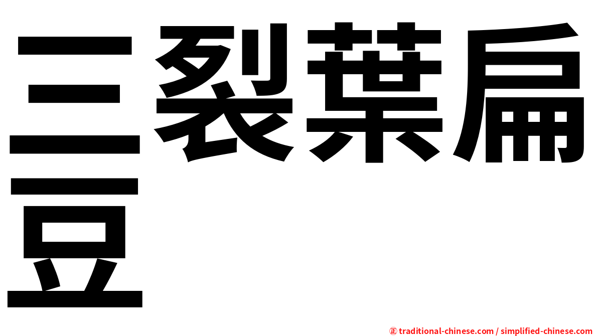 三裂葉扁豆