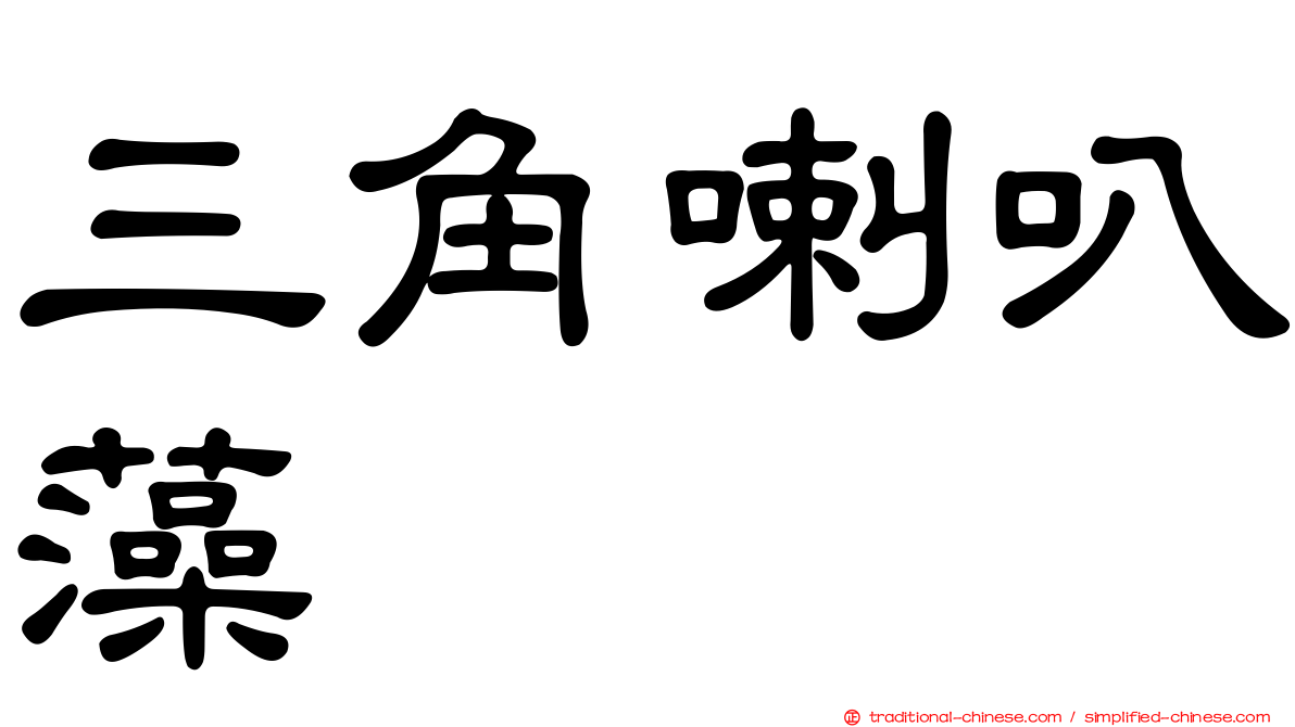 三角喇叭藻