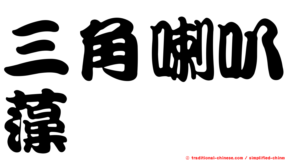 三角喇叭藻