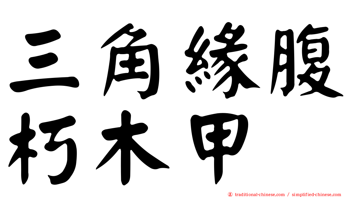 三角緣腹朽木甲
