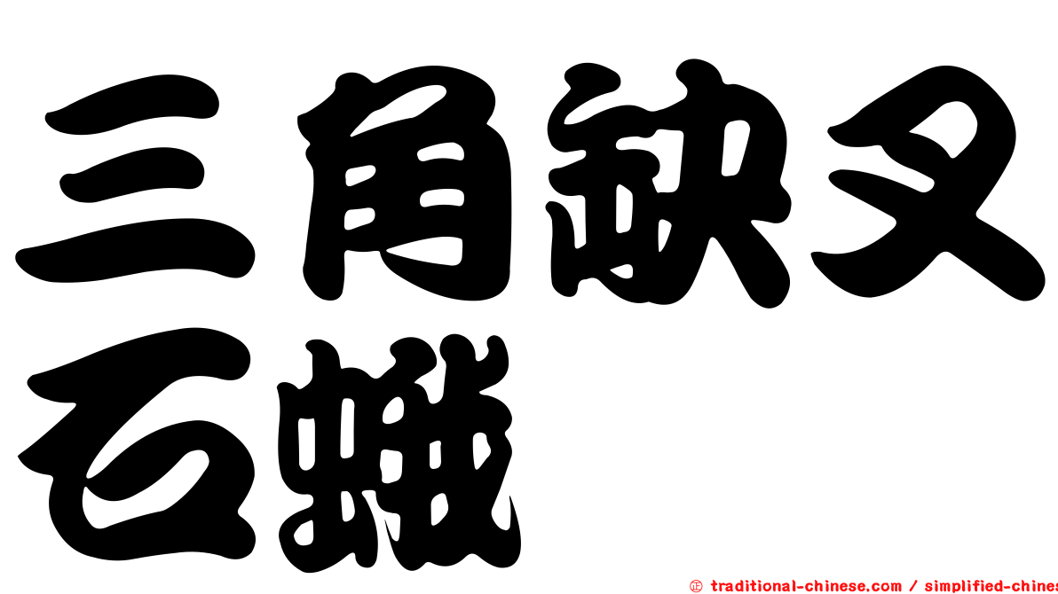 三角缺叉石蛾