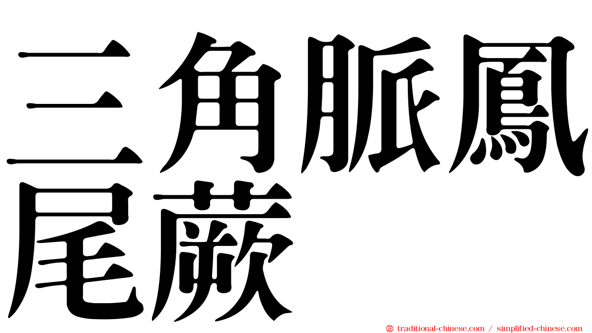 三角脈鳳尾蕨