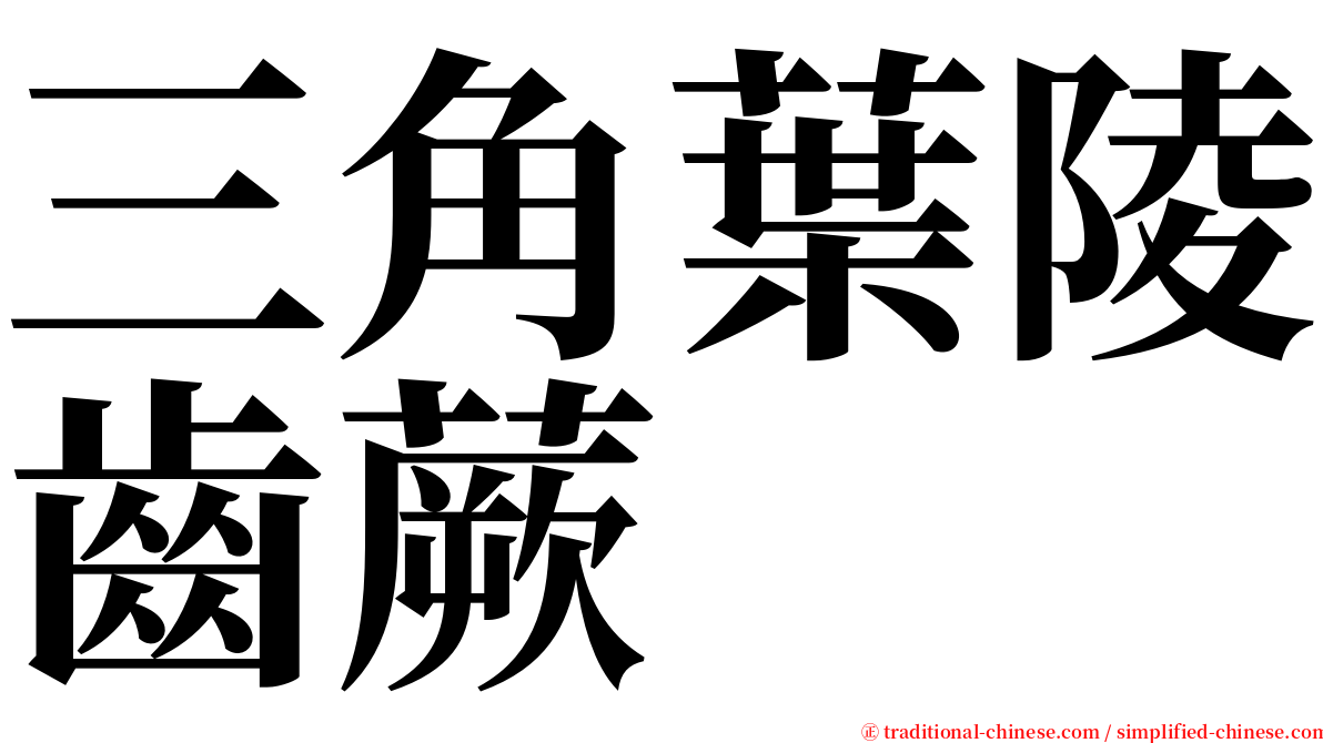 三角葉陵齒蕨 serif font