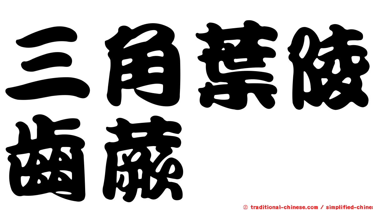 三角葉陵齒蕨