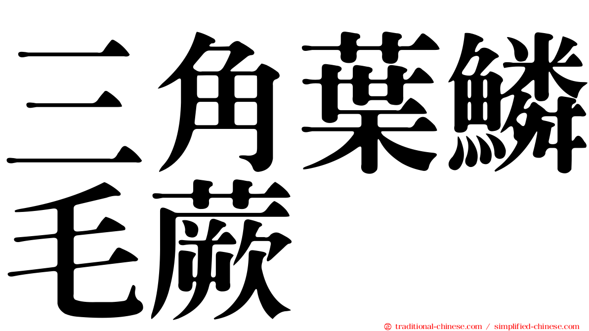 三角葉鱗毛蕨