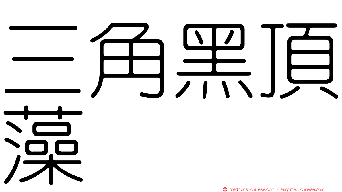 三角黑頂藻