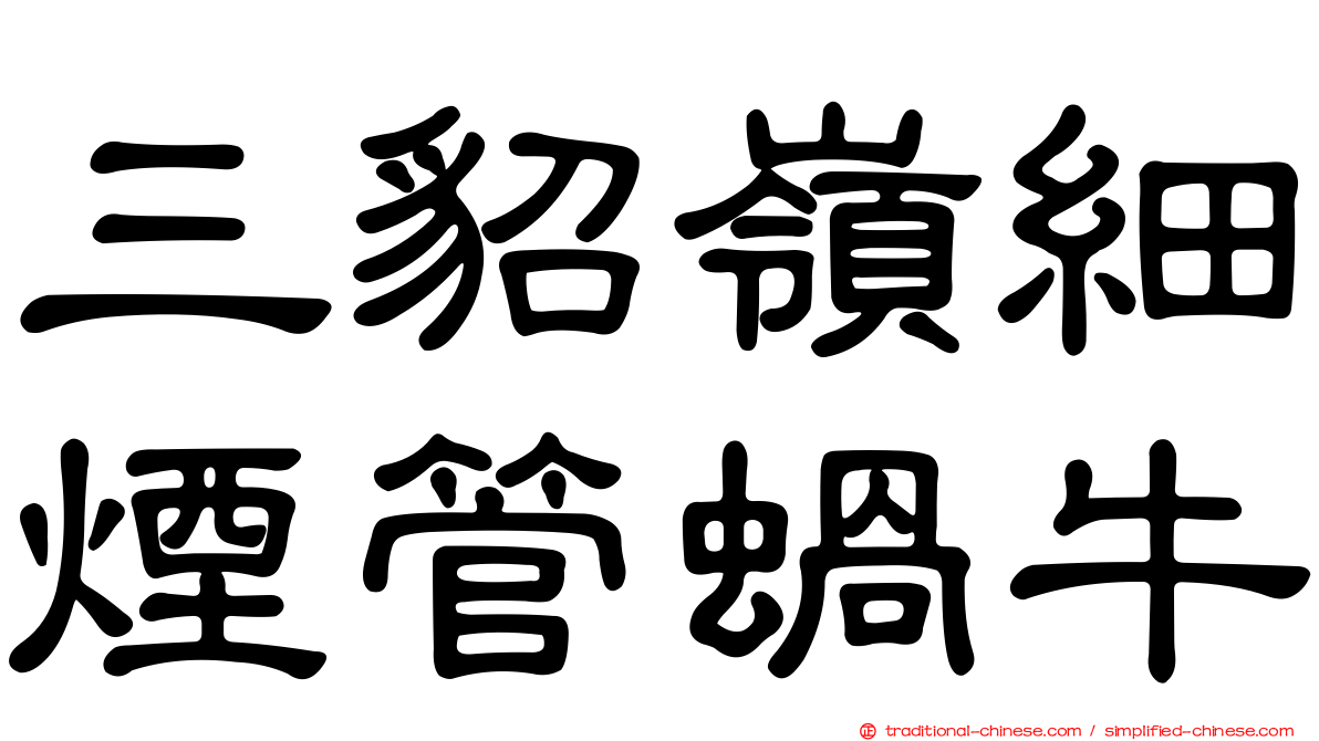 三貂嶺細煙管蝸牛