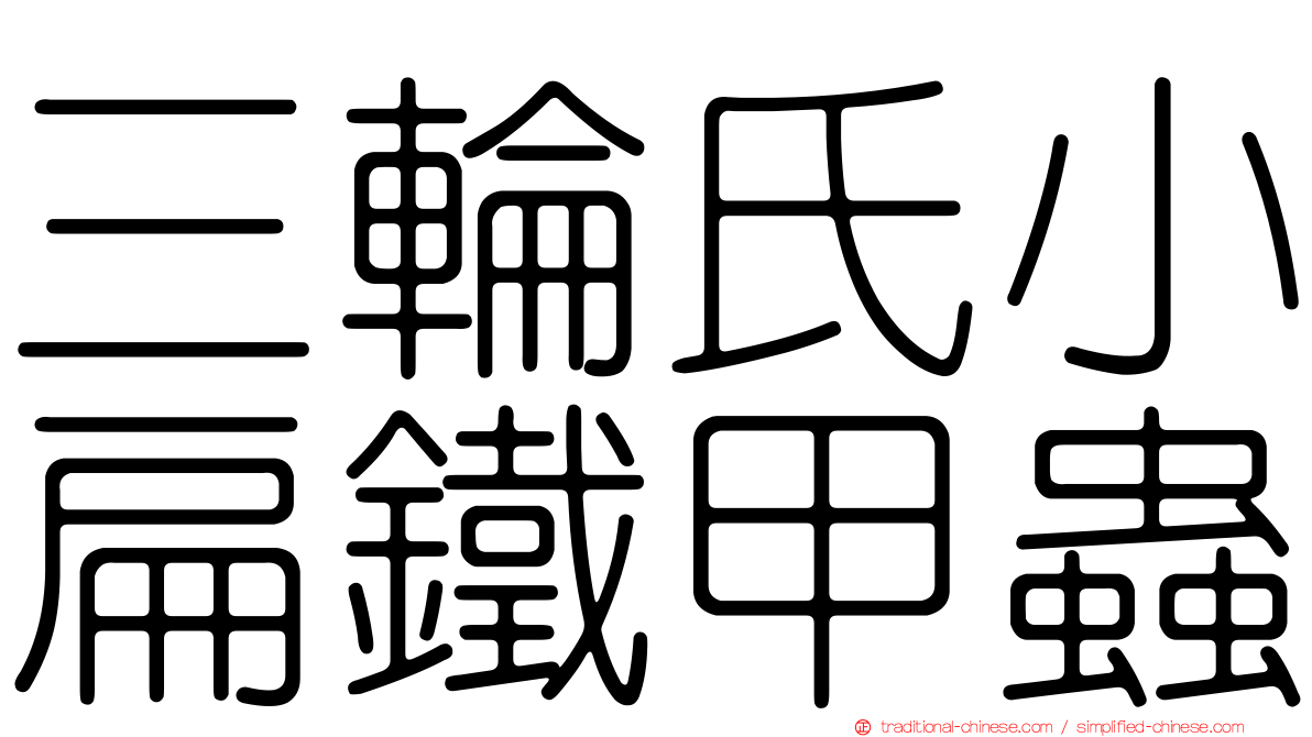 三輪氏小扁鐵甲蟲