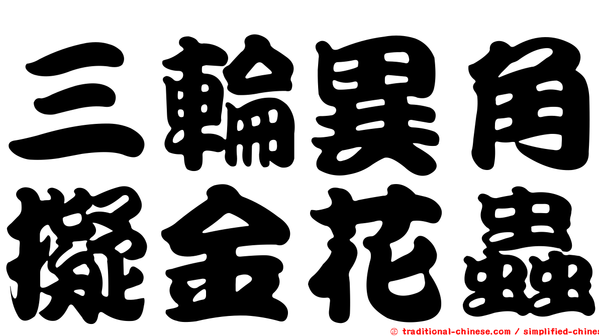 三輪異角擬金花蟲