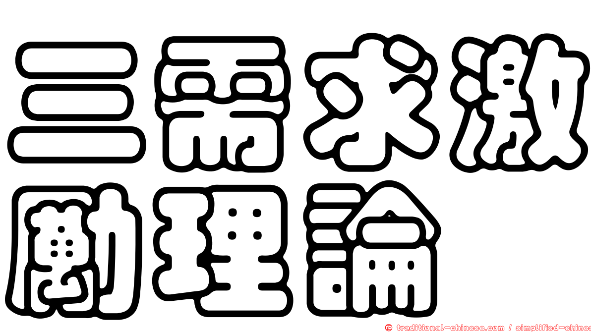 三需求激勵理論
