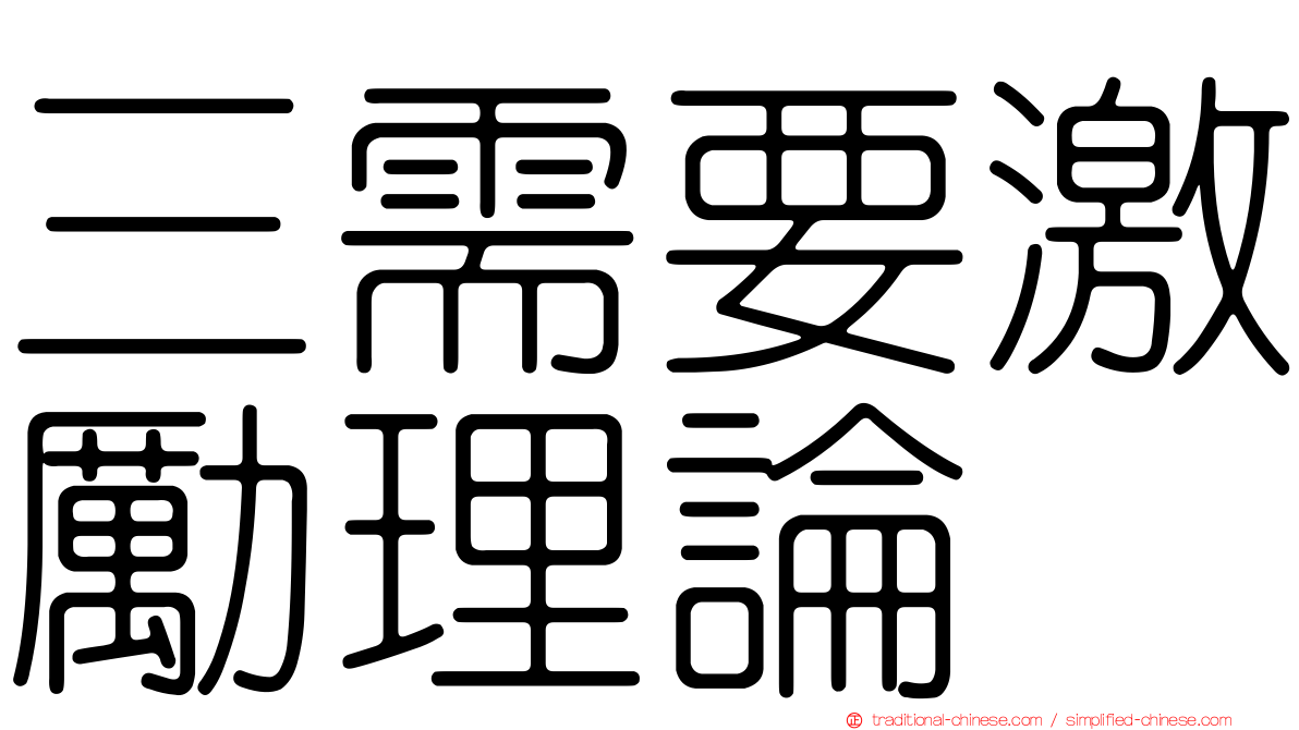 三需要激勵理論