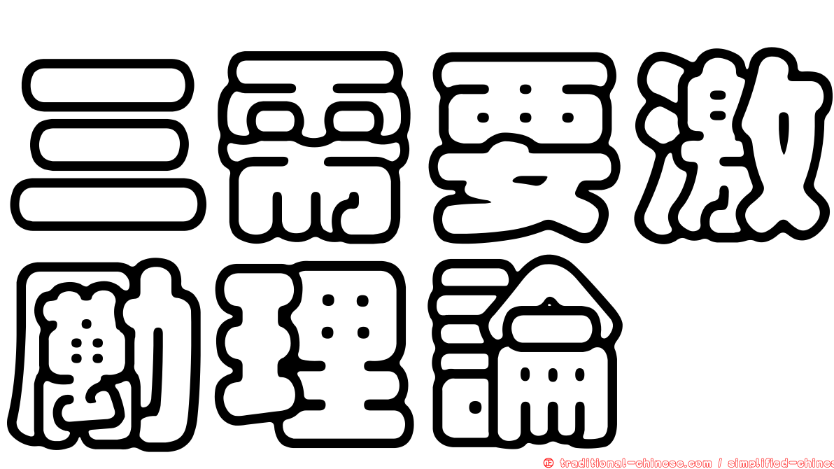 三需要激勵理論