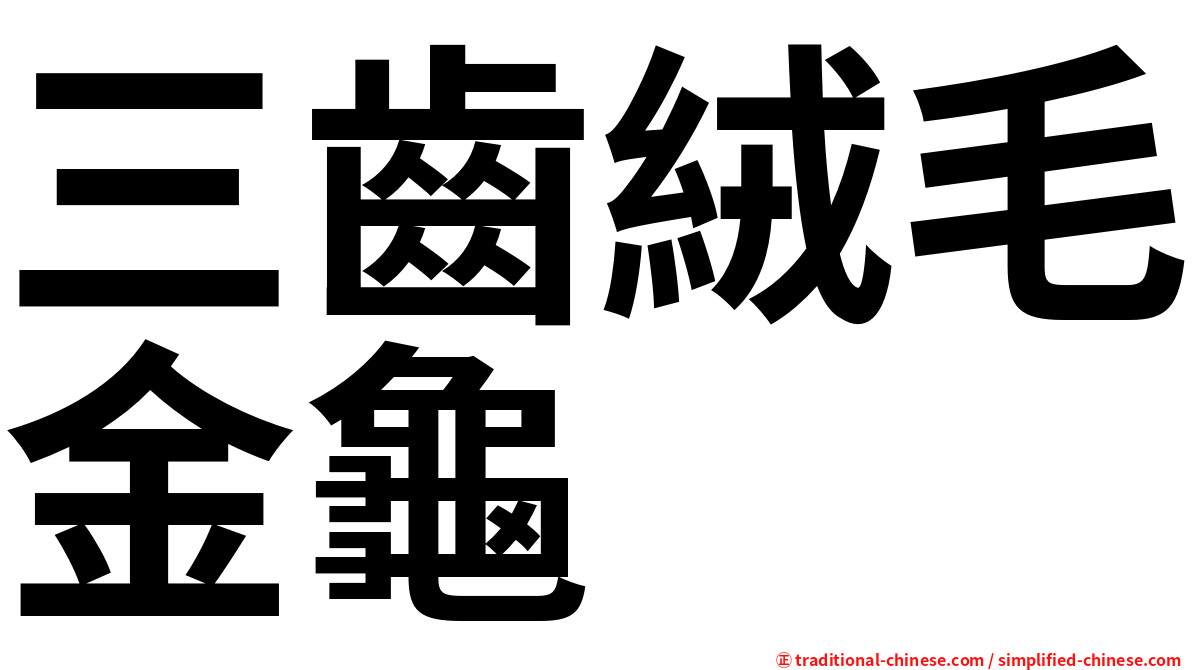 三齒絨毛金龜