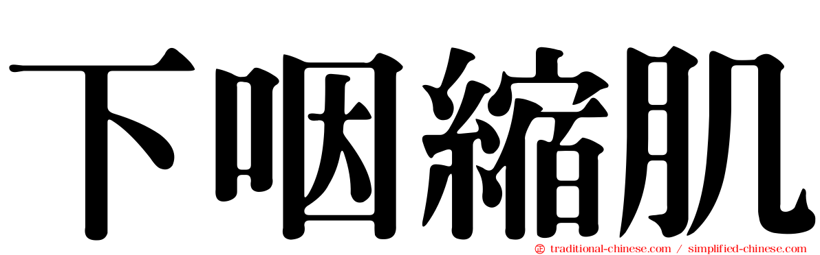 下咽縮肌