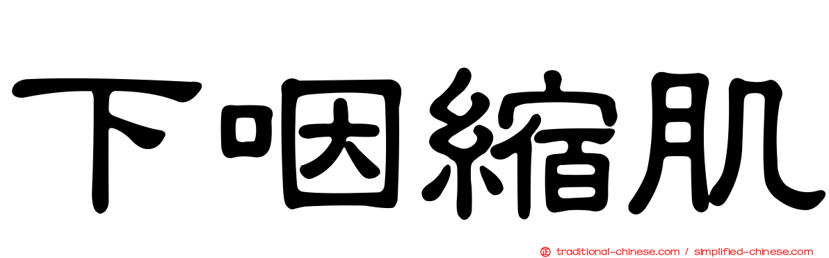 下咽縮肌