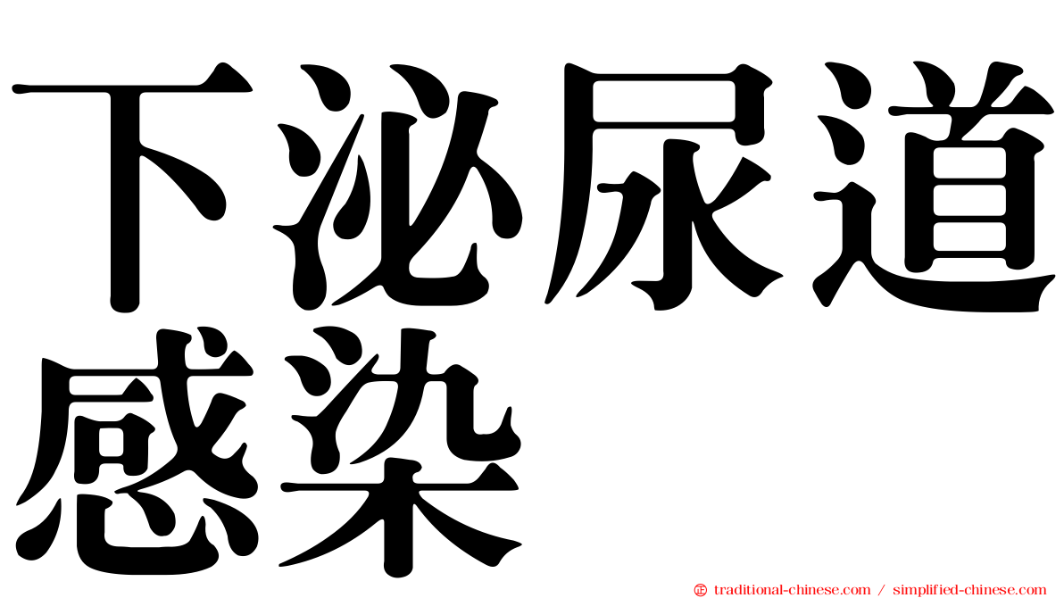 下泌尿道感染
