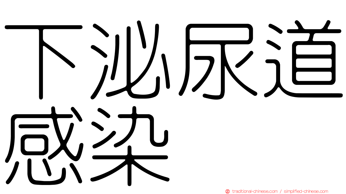 下泌尿道感染