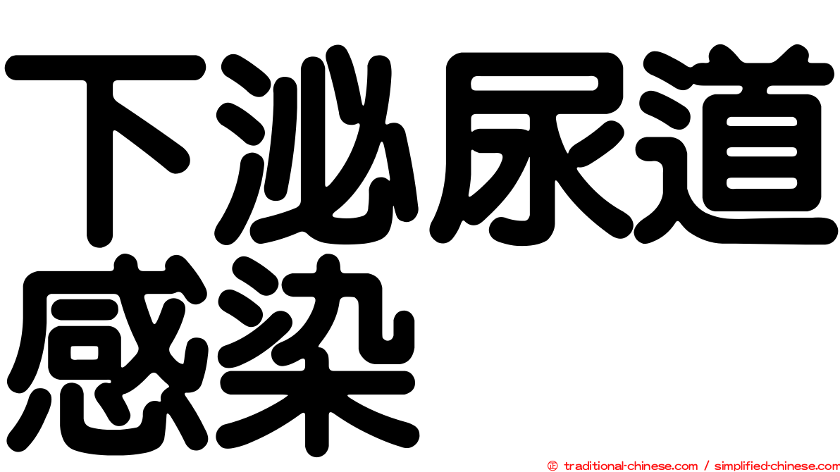 下泌尿道感染