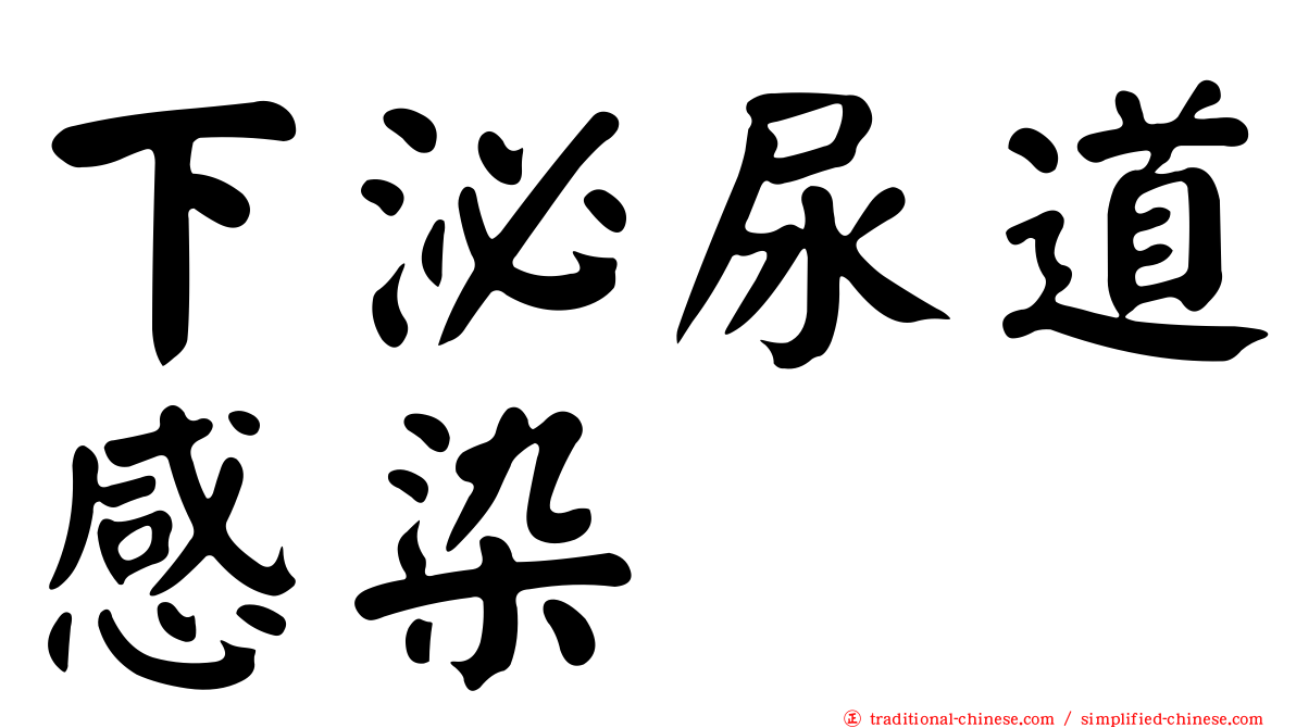 下泌尿道感染