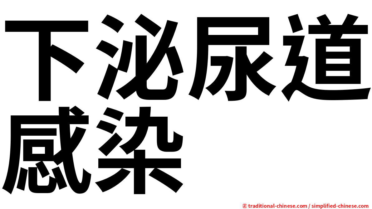 下泌尿道感染