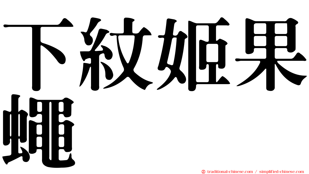 下紋姬果蠅