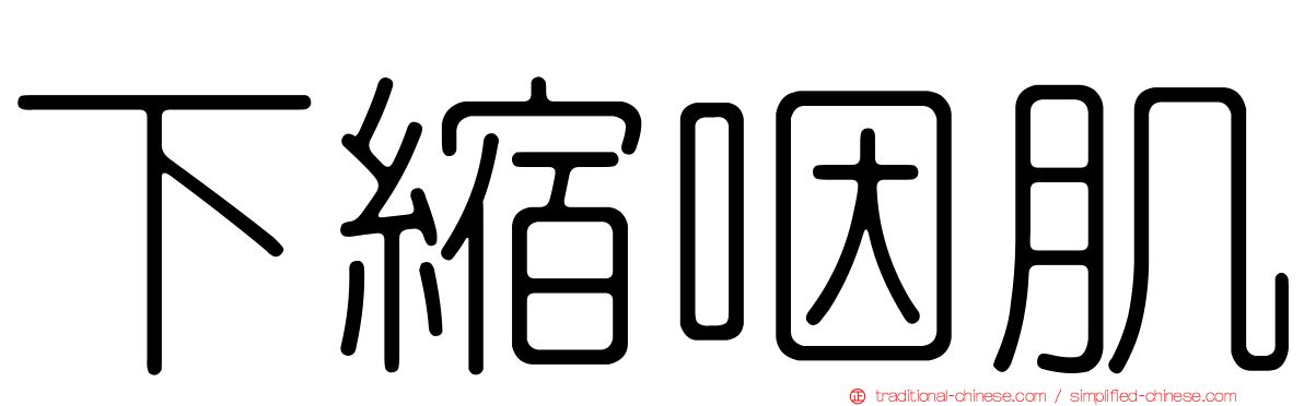 下縮咽肌