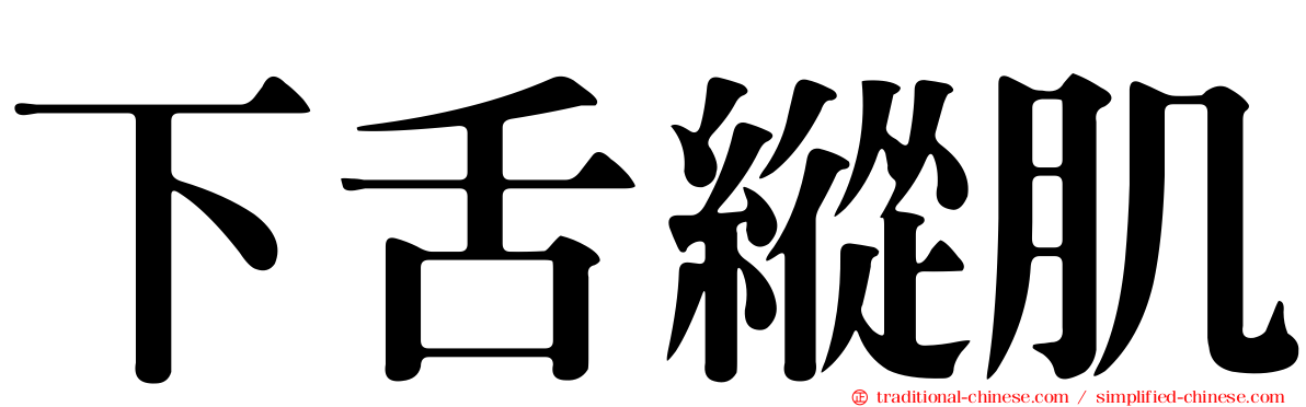下舌縱肌