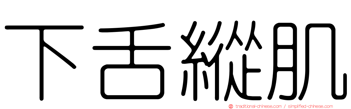 下舌縱肌