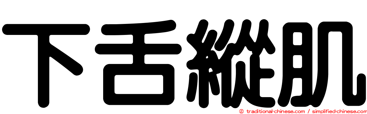 下舌縱肌